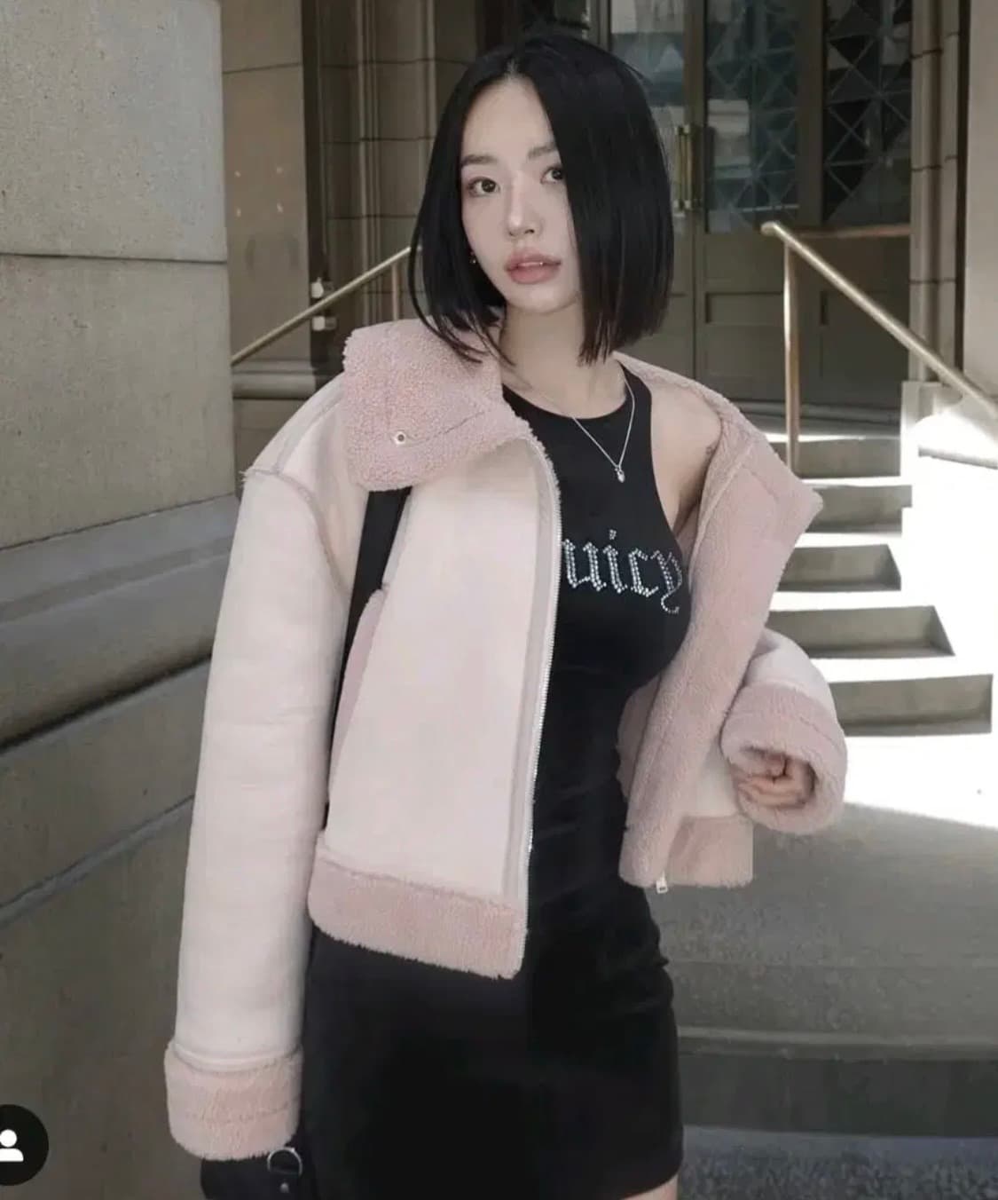 페일제이드 스웨이드 핑크 무스탕  상품이미지1