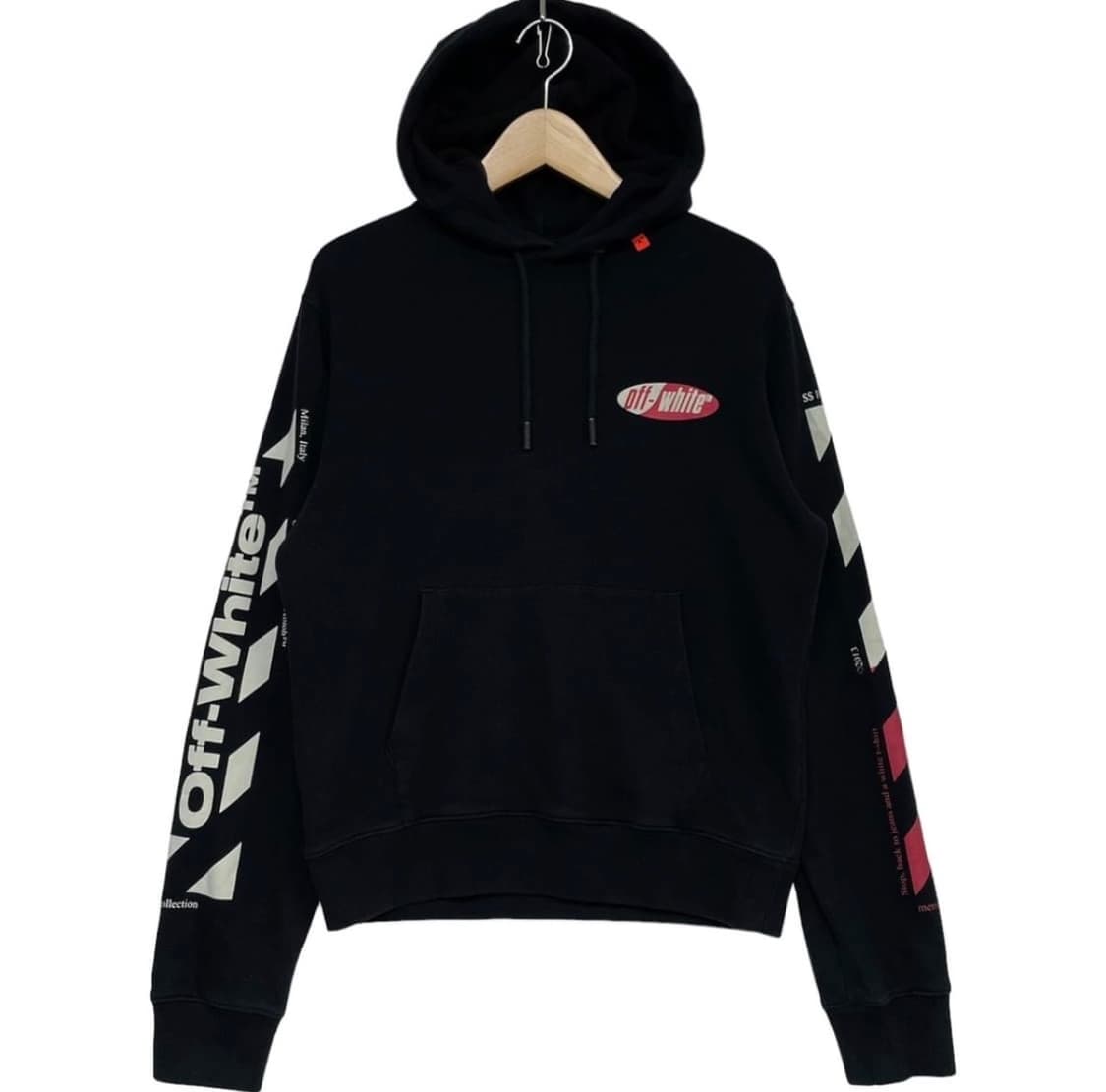 오프화이트 19ss 스플릿 애로우 후드티 블랙 상품이미지1