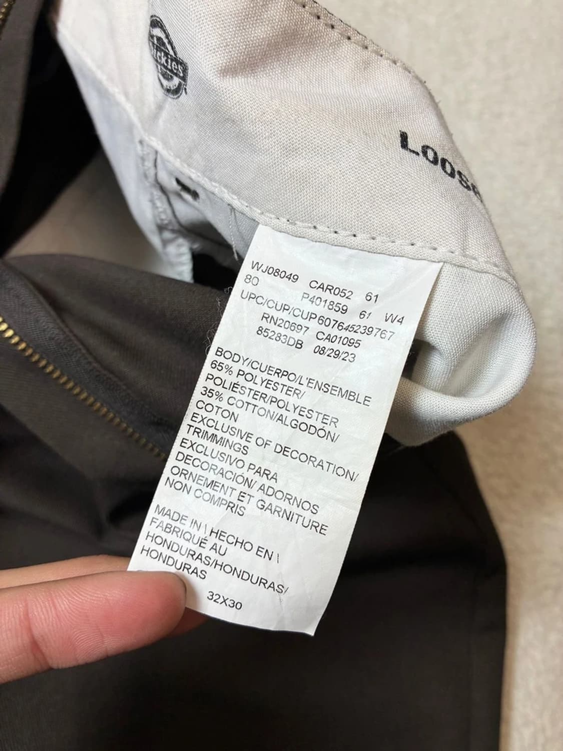 디키즈 23ss 더블니 코튼 와이드 워크 팬츠 PN7755 상품이미지10