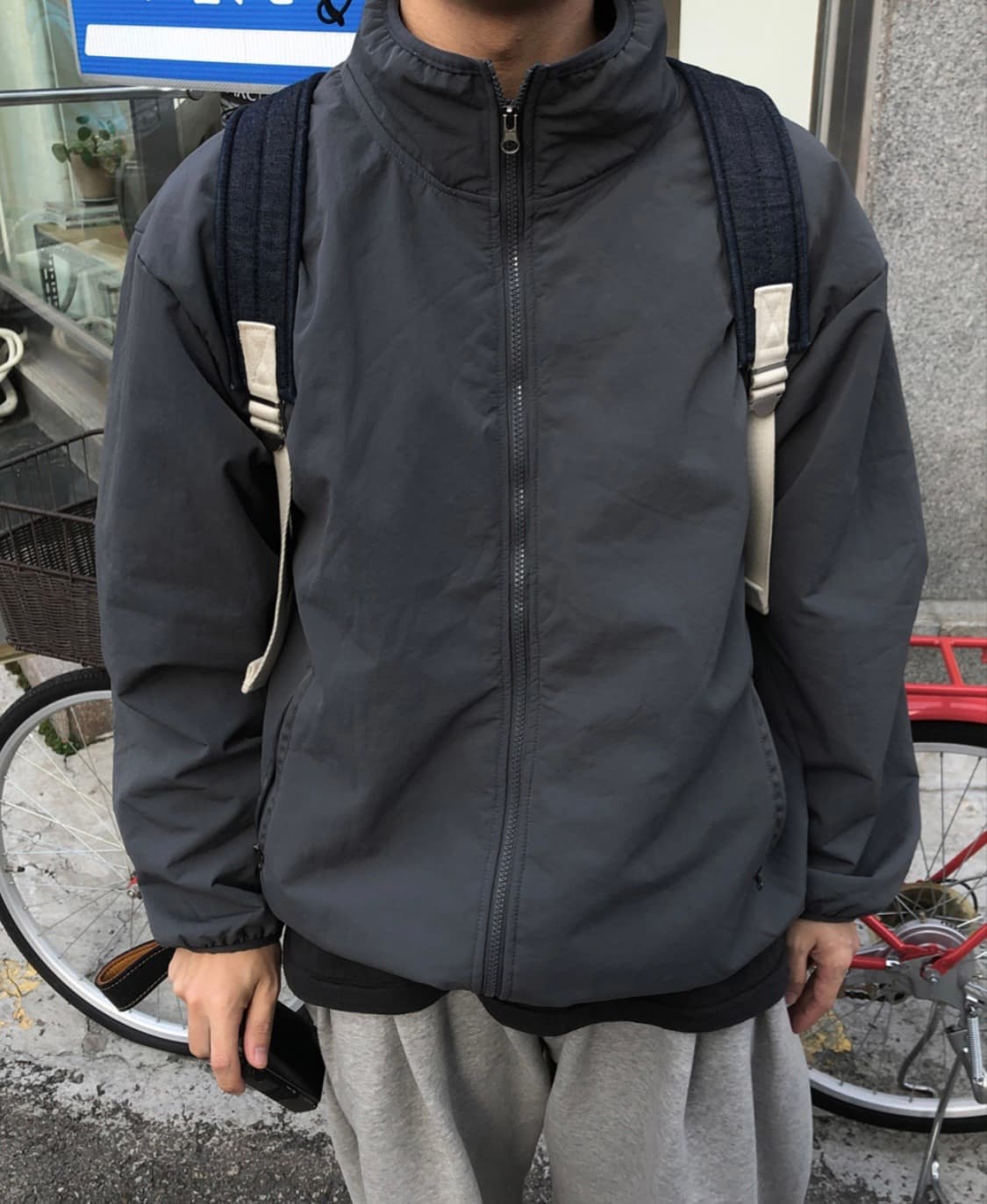 플리스 후리스 그레이 점퍼 오버핏 자켓 집업 남성 남자 유니클로 상품이미지1