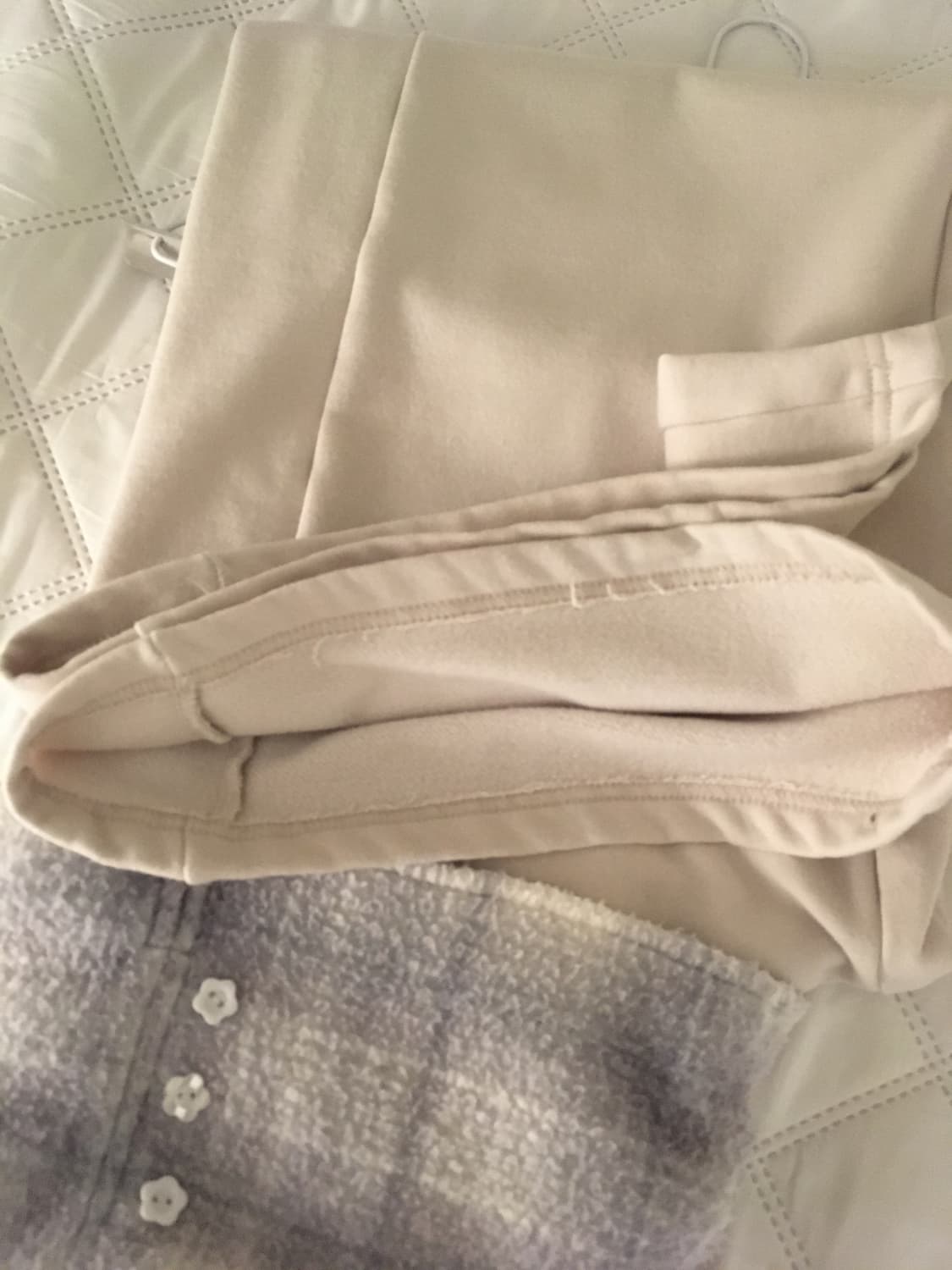 허그 유어스킨 플리스 스커트 조거팬츠 핑크 그레이 상품이미지3