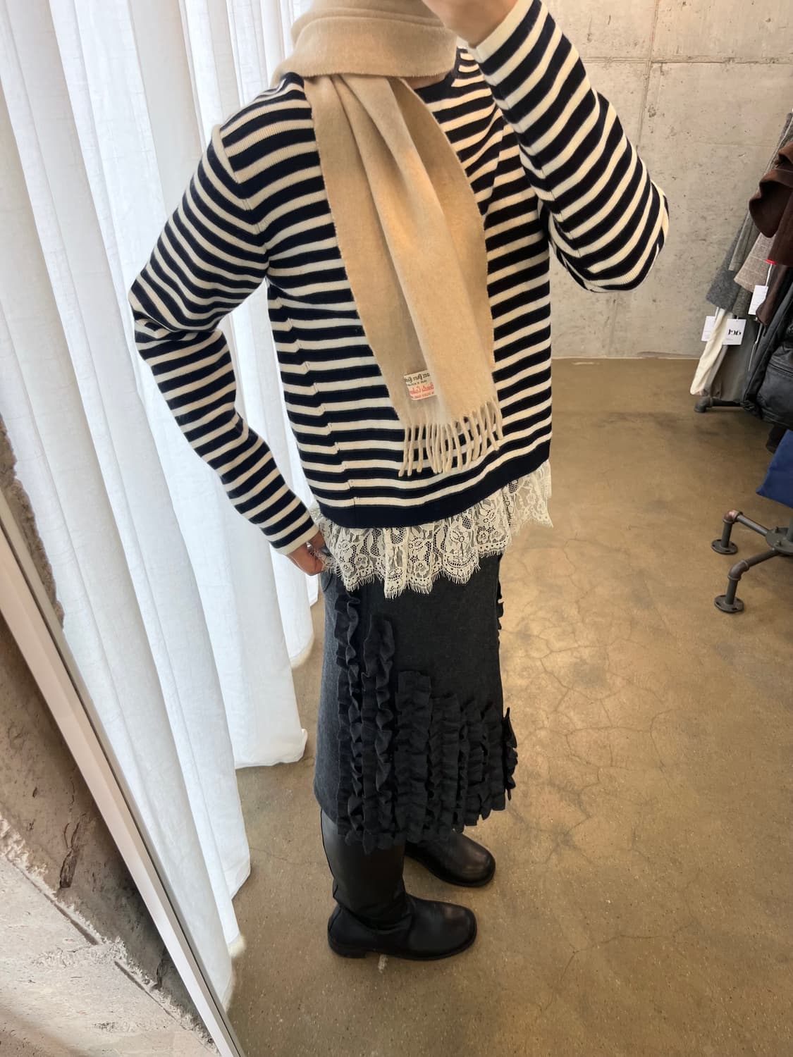 BENNETTS 캐시미어 하우스 머플러 made in SCOTLAND 상품이미지4