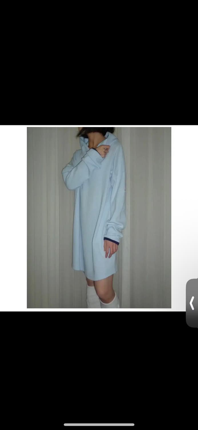지초이 컴포트 (24-005) Ribbed hoody 블루 상품이미지1