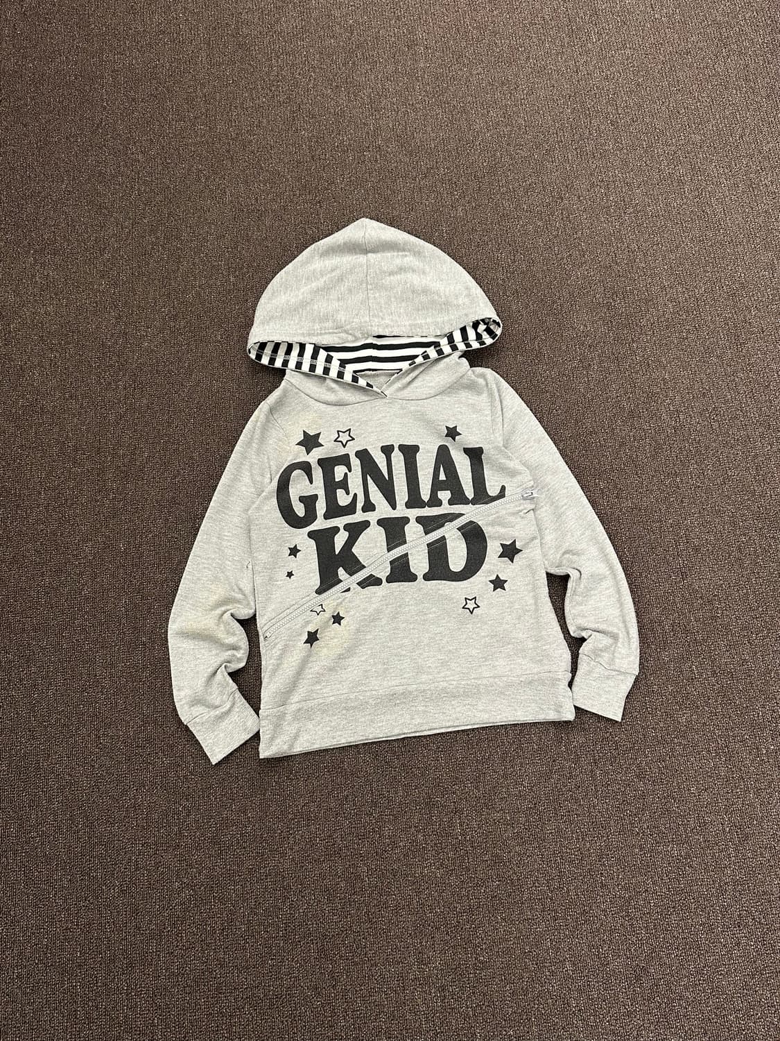 150)Japanese vintage 여성 지퍼 스트라이프 후디 상품이미지3