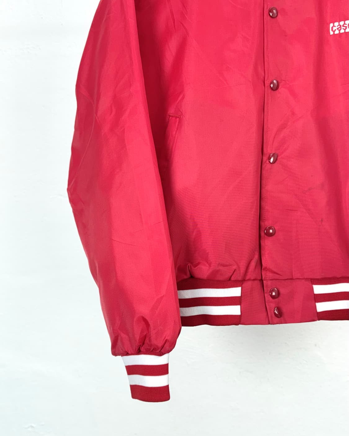 스윙스터 90s 레드 나일론 바시티 자켓 상품이미지4