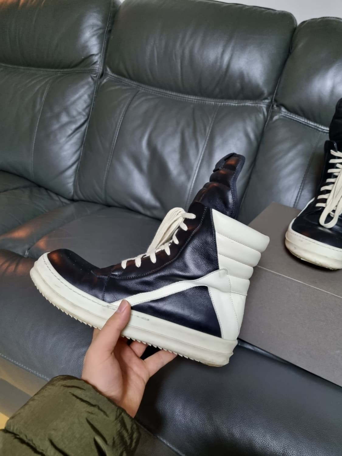 [42] 릭오웬스 지오바스켓 하이 블랙 밀크 상품이미지3