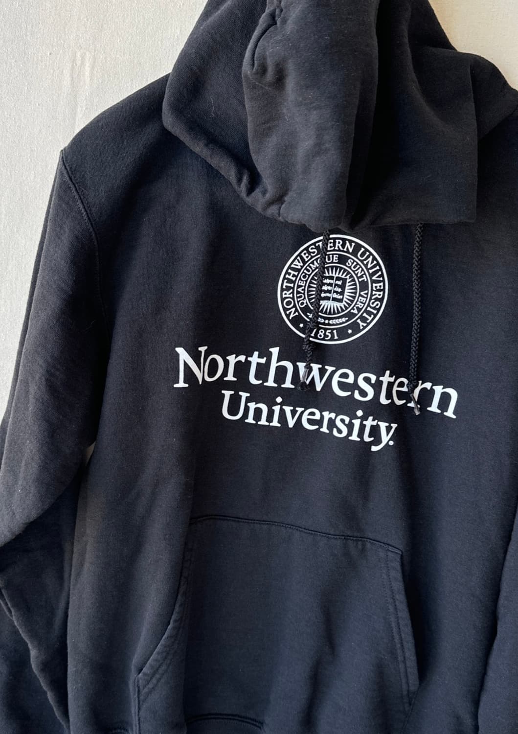 챔피온 노스웨스턴 대학교 자수 로고 후드티 블랙 S (Small) 상품이미지3