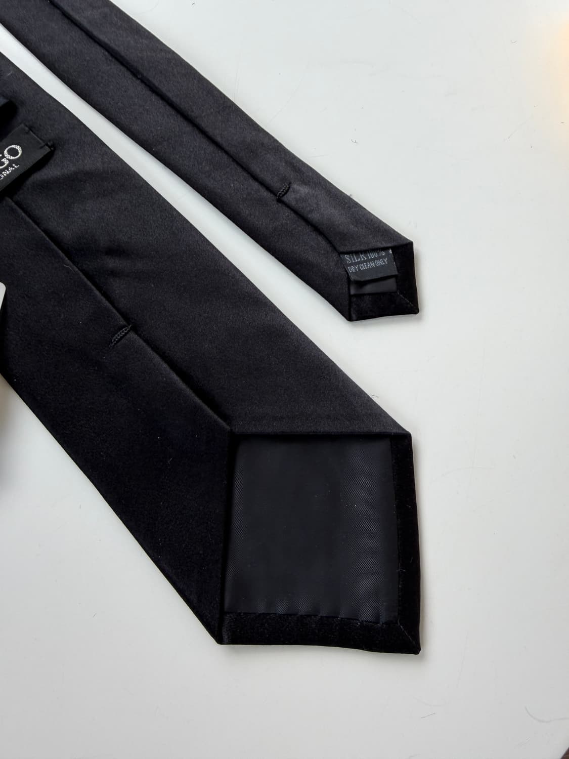 블랙 실크 넥타이 8.7cm 상품이미지5