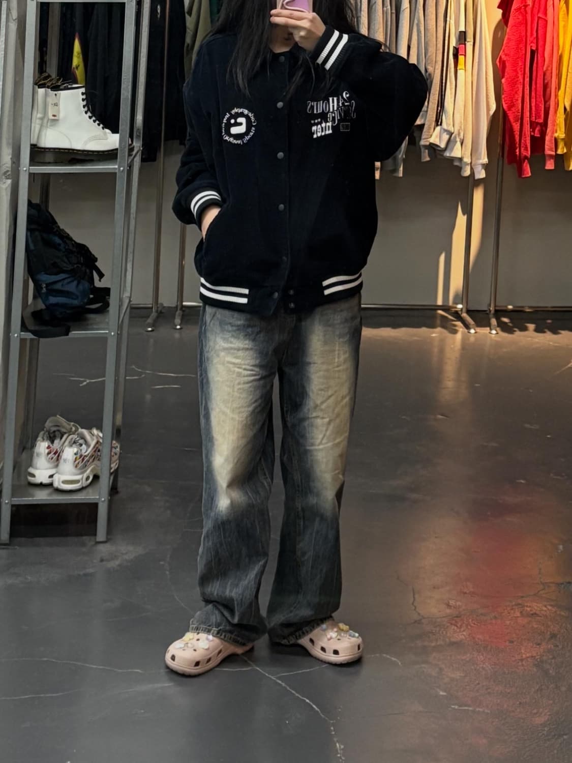 코드그라피 코듀로이 잉크 심볼 바시티자켓 A3018 상품이미지1