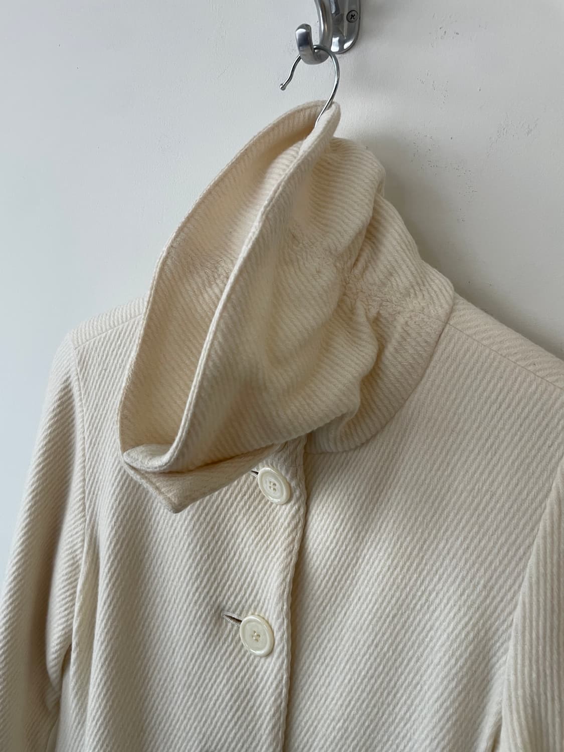vintage ivory high-neck knit coat 상품이미지2