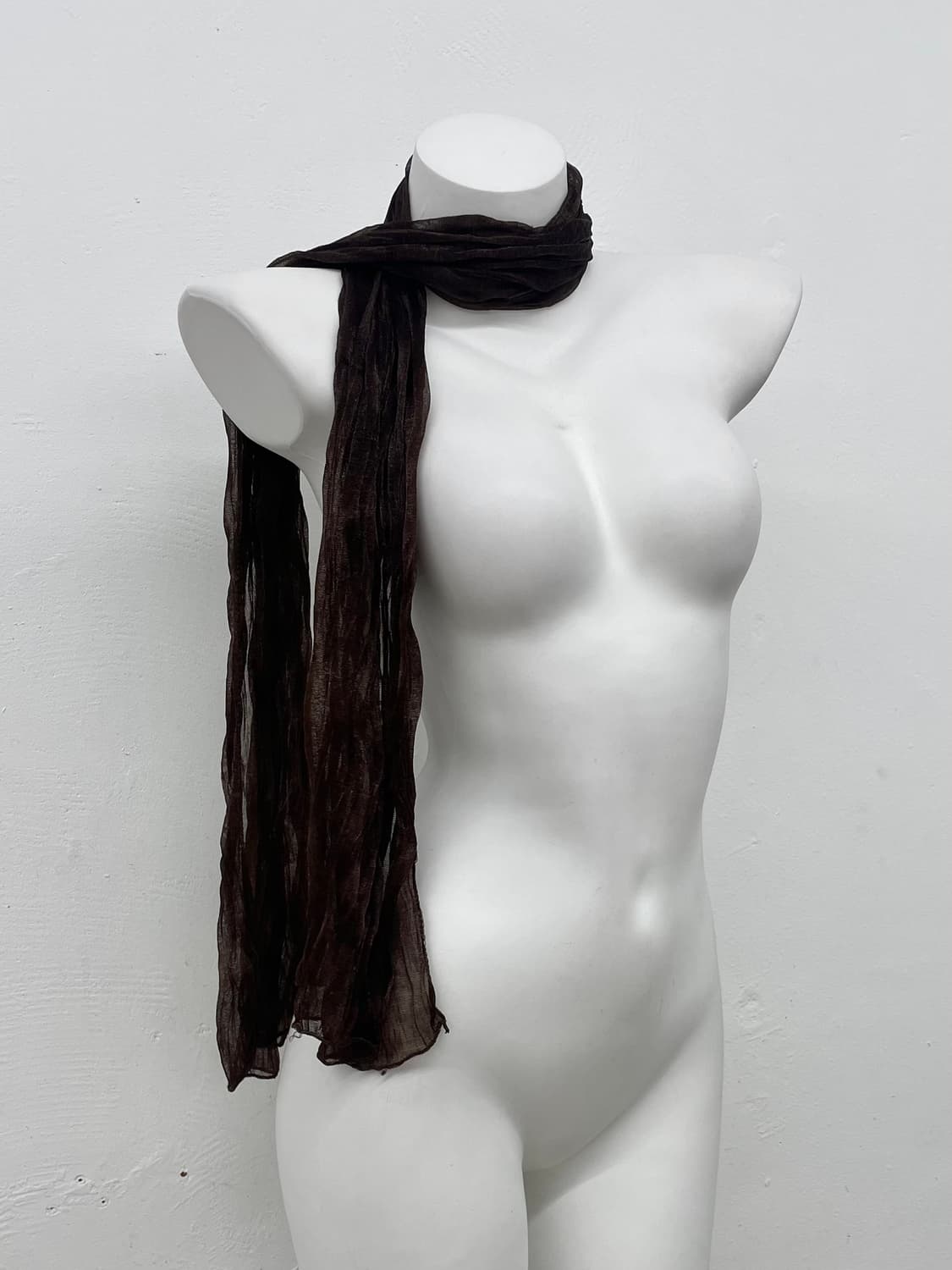 브라운 링클 시어 머플러  상품이미지2