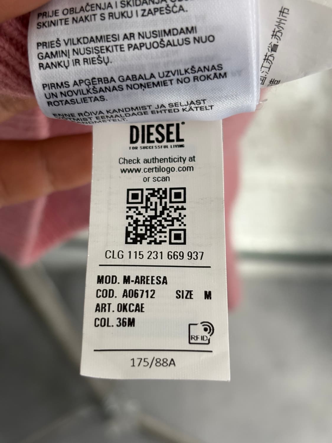 Diesel 디젤 아리사 컷아웃 핑크 니트 상품이미지9