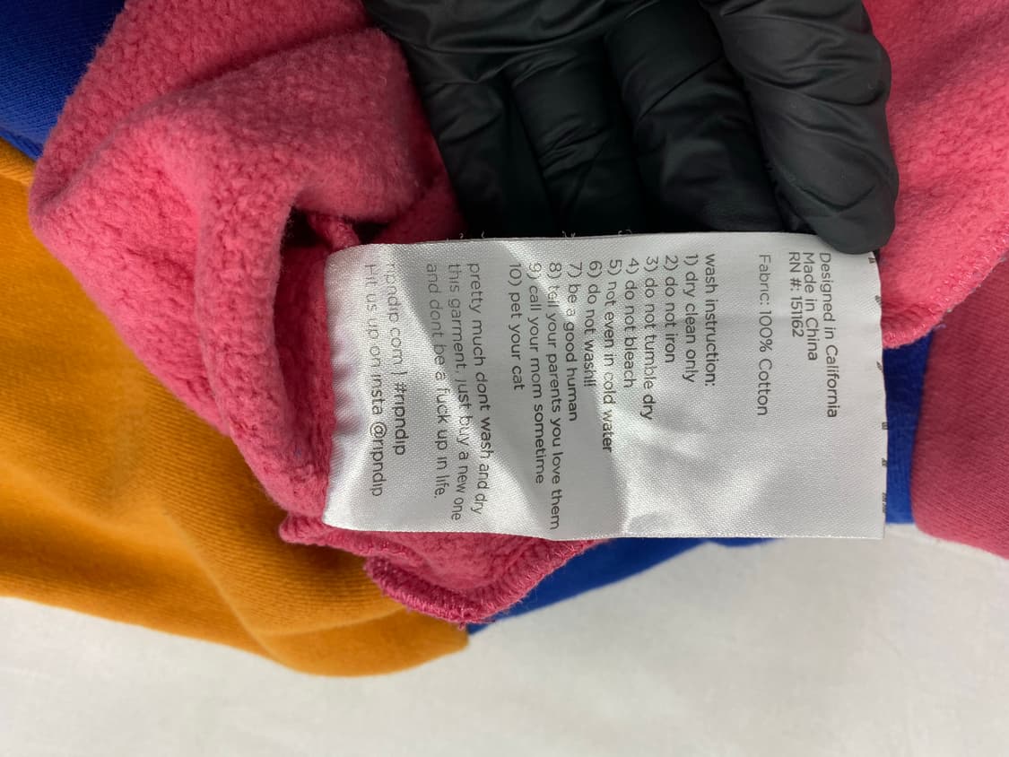 RIPNDIP 립앤딥 멀티 컬러 블락 후드티 M <577> 상품이미지5