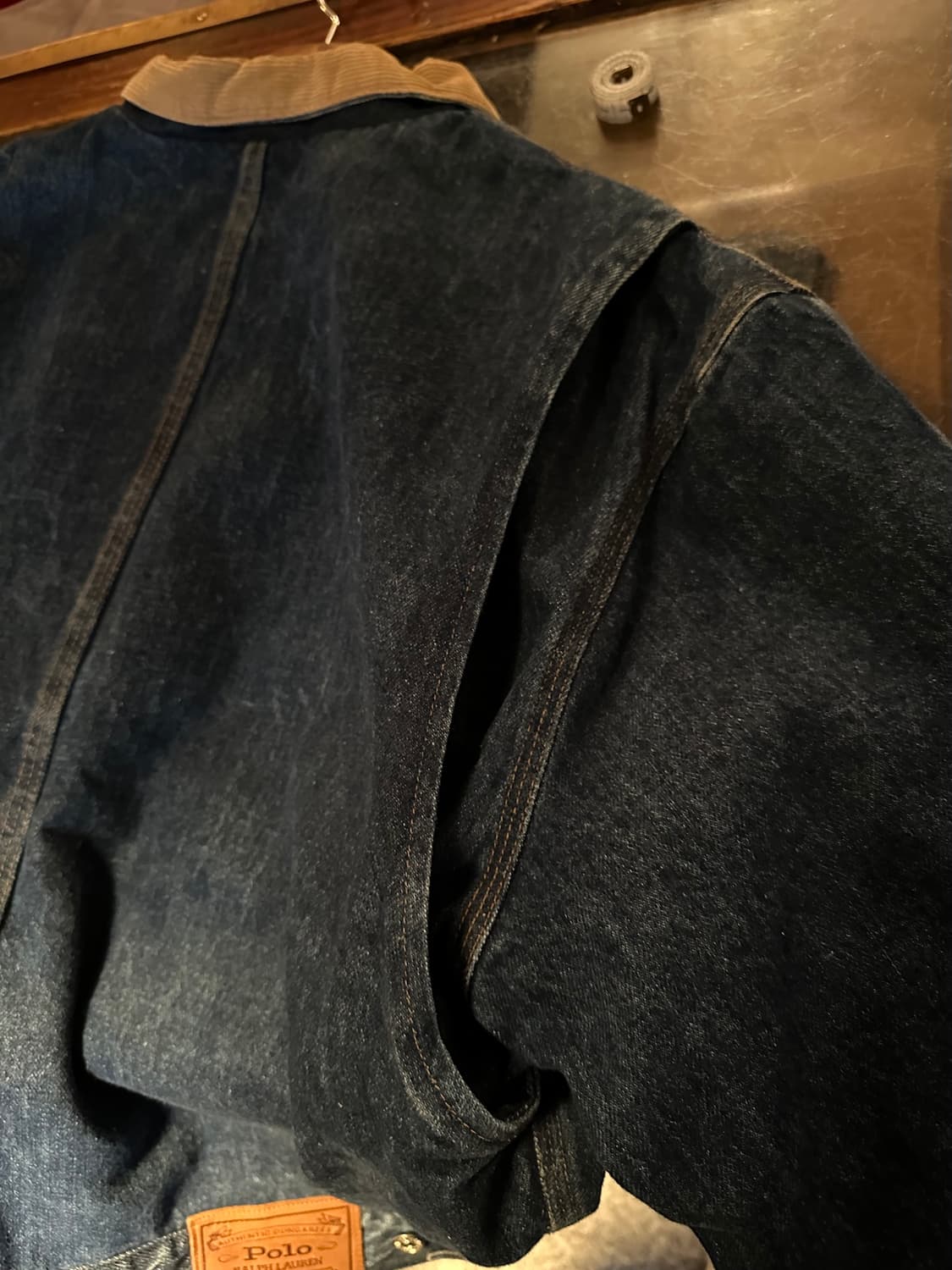80s USA 빈티지 폴로 랄프로렌 블랭킷 덩가리 데님 자켓 상품이미지7