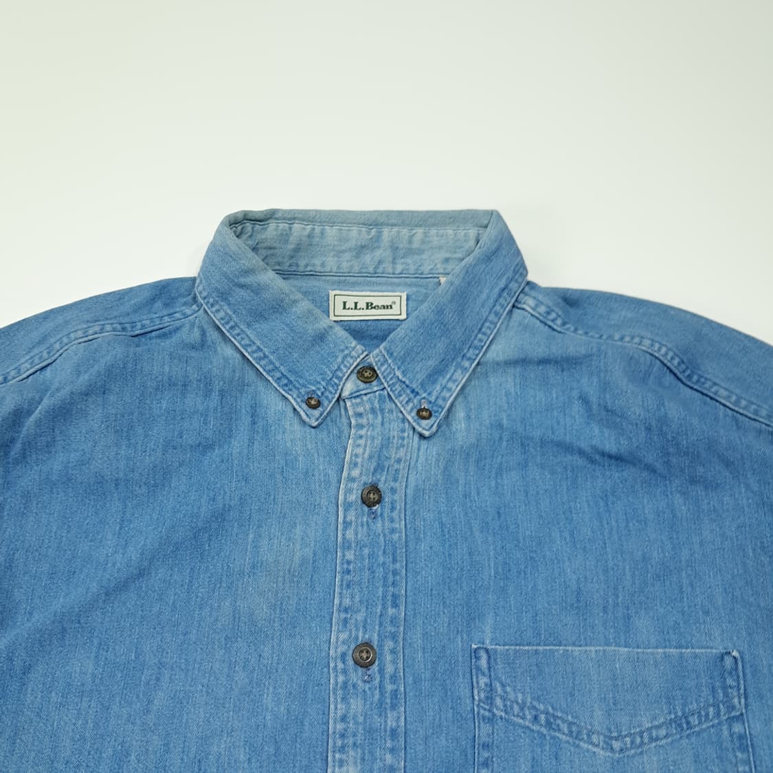 CL678 2XL 엘엘빈 90s 캐나다판 라이트블루 빅사이즈 데님셔츠 상품이미지2