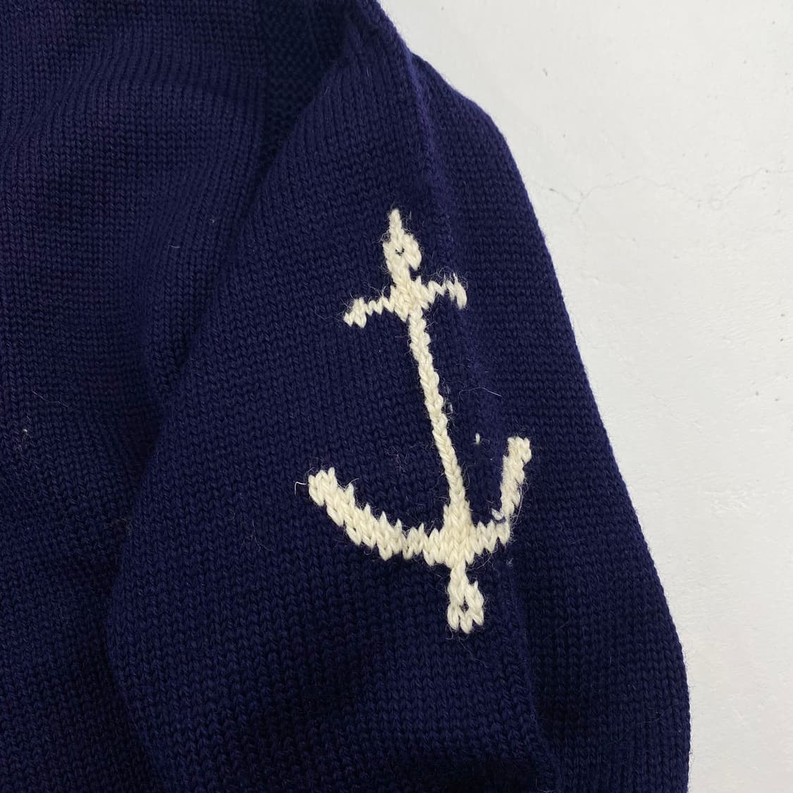 건지 울른스 터틀넥 네이비 피셔맨 스웨터 (100) 상품이미지4