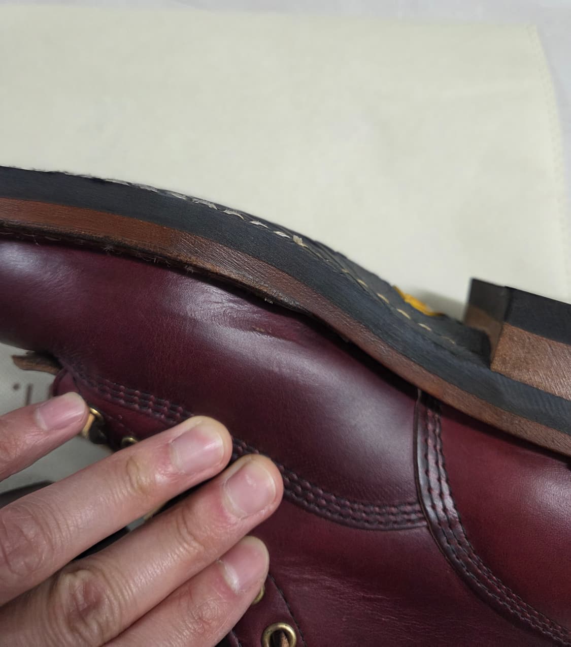 화이츠부츠 스모크점퍼 버건디 색상 9E  상품이미지3