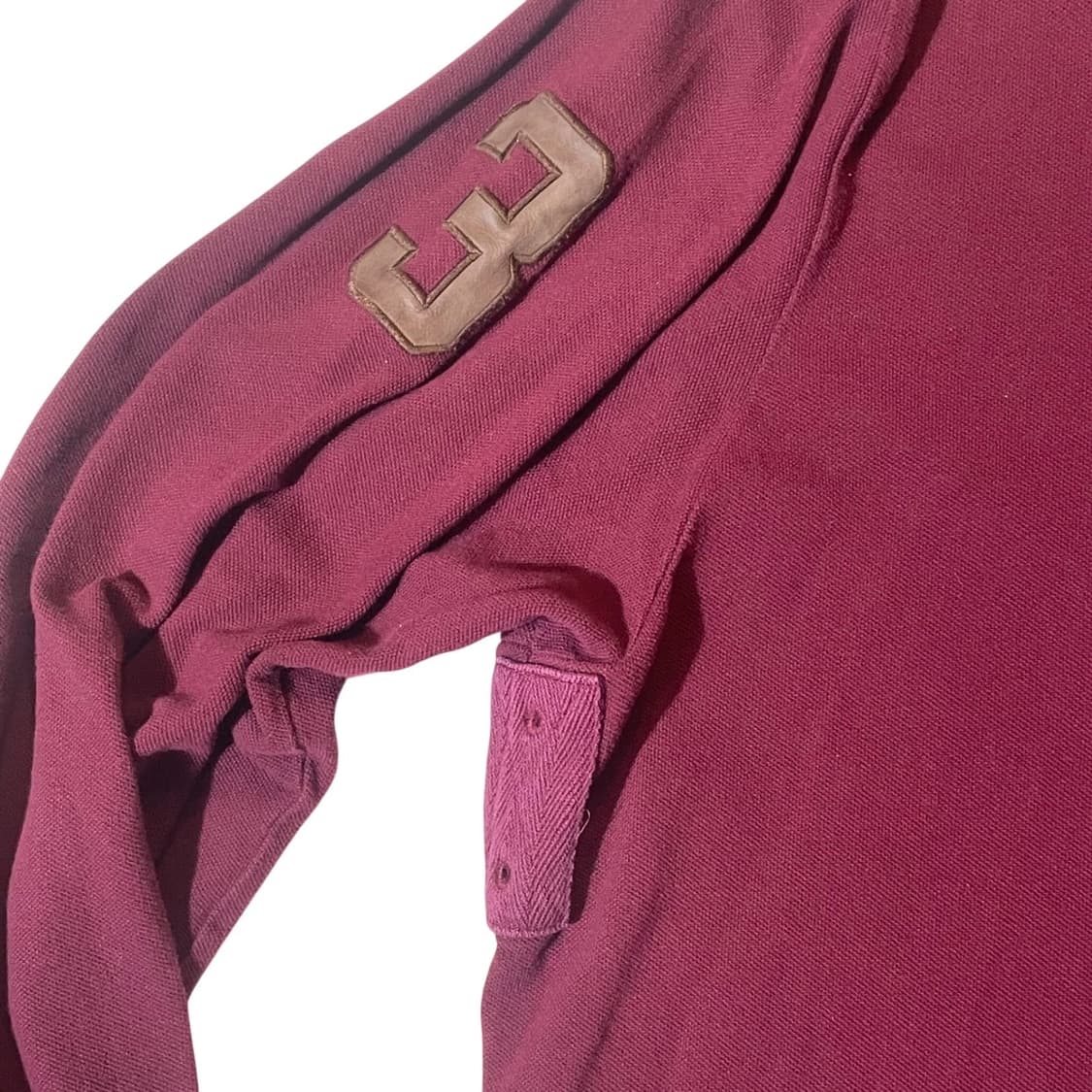 폴로 랄프로렌 버건디 듀얼 매치 빅포니 롱슬리브 카라 티셔츠 상품이미지5