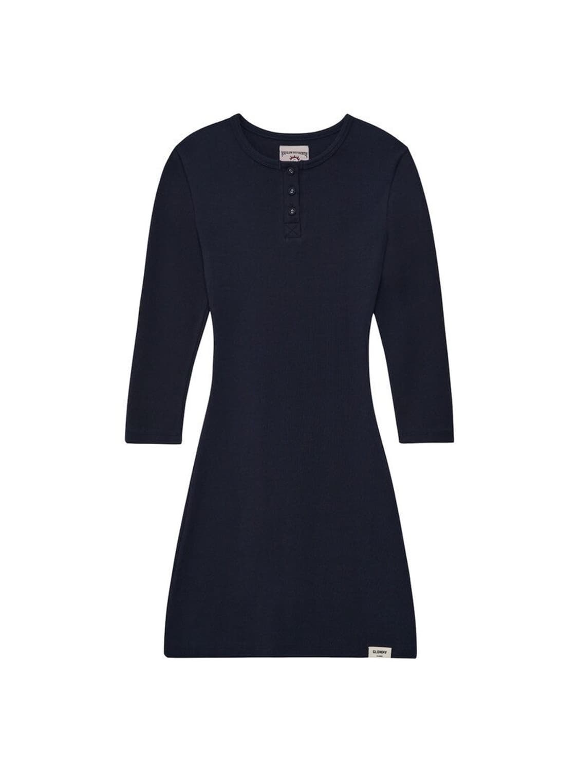 글로니 클래식 3/4 BUTTON FLY MINI DRESS-NAVY 상품이미지2