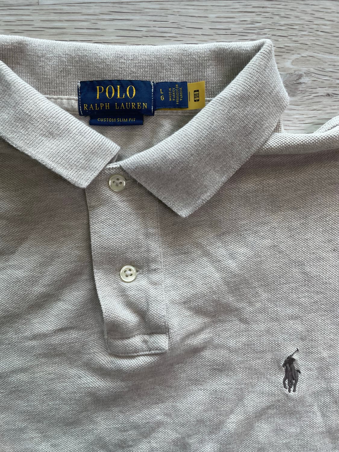 폴로 랄프로렌 연베이지 pk반팔티 L 상품이미지2