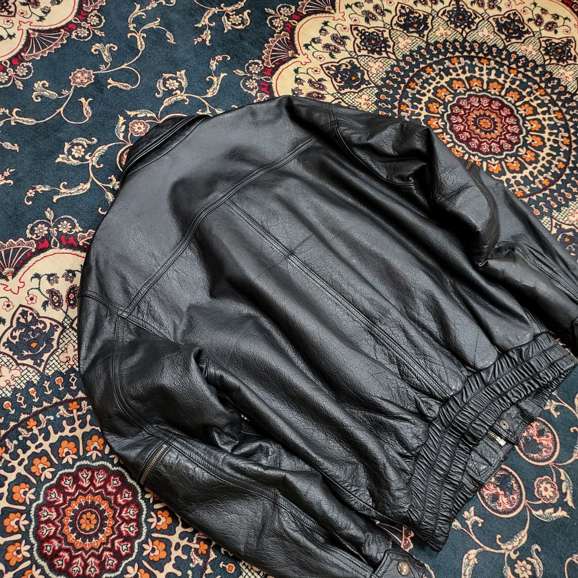 90s Japan 레더 자켓 (M) 상품이미지7