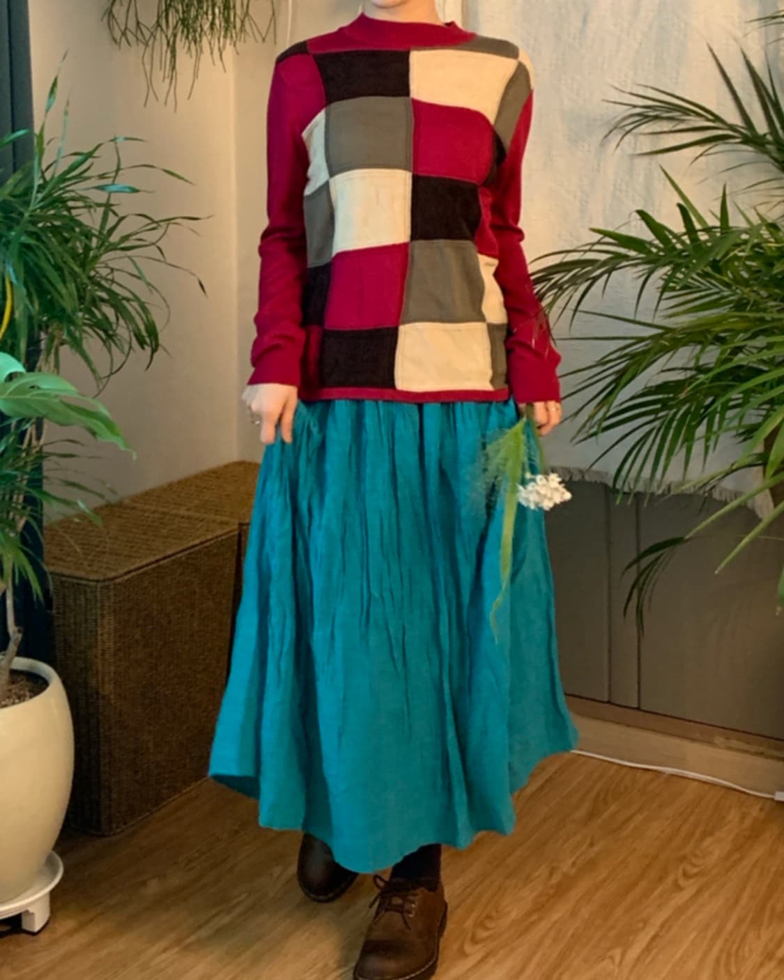 조각 패턴 팔레트 니트 상품이미지4