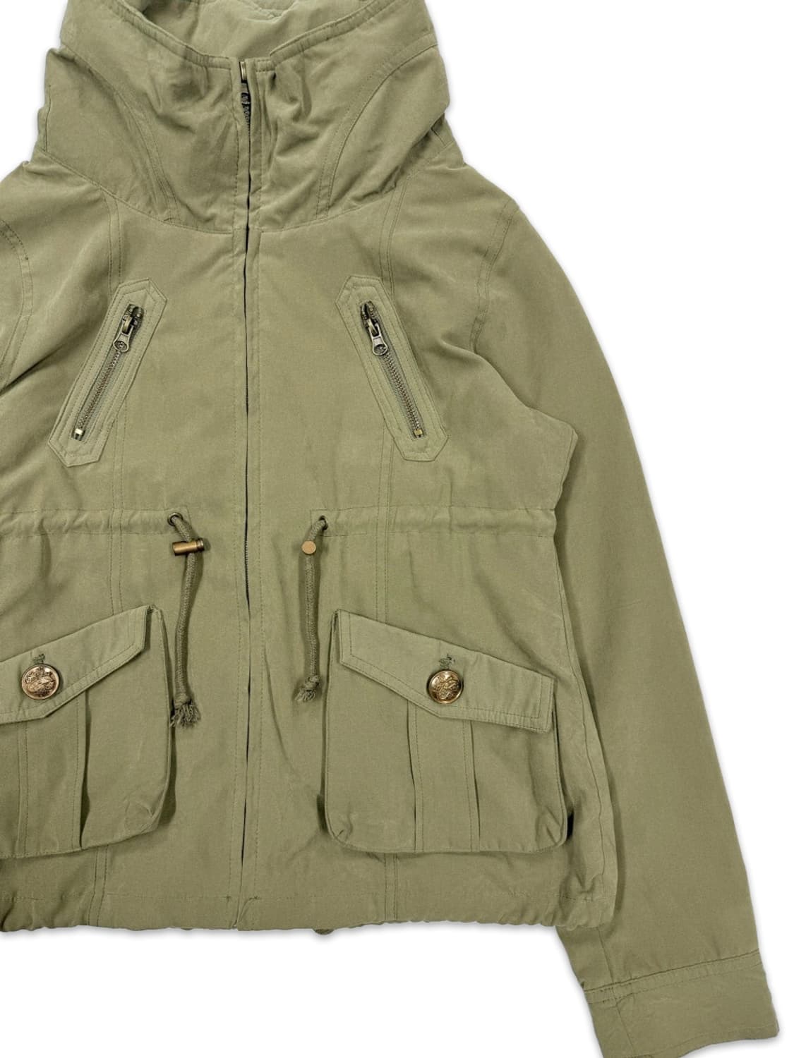 빈티지 카키 스웨이드 포켓 집업 상품이미지3