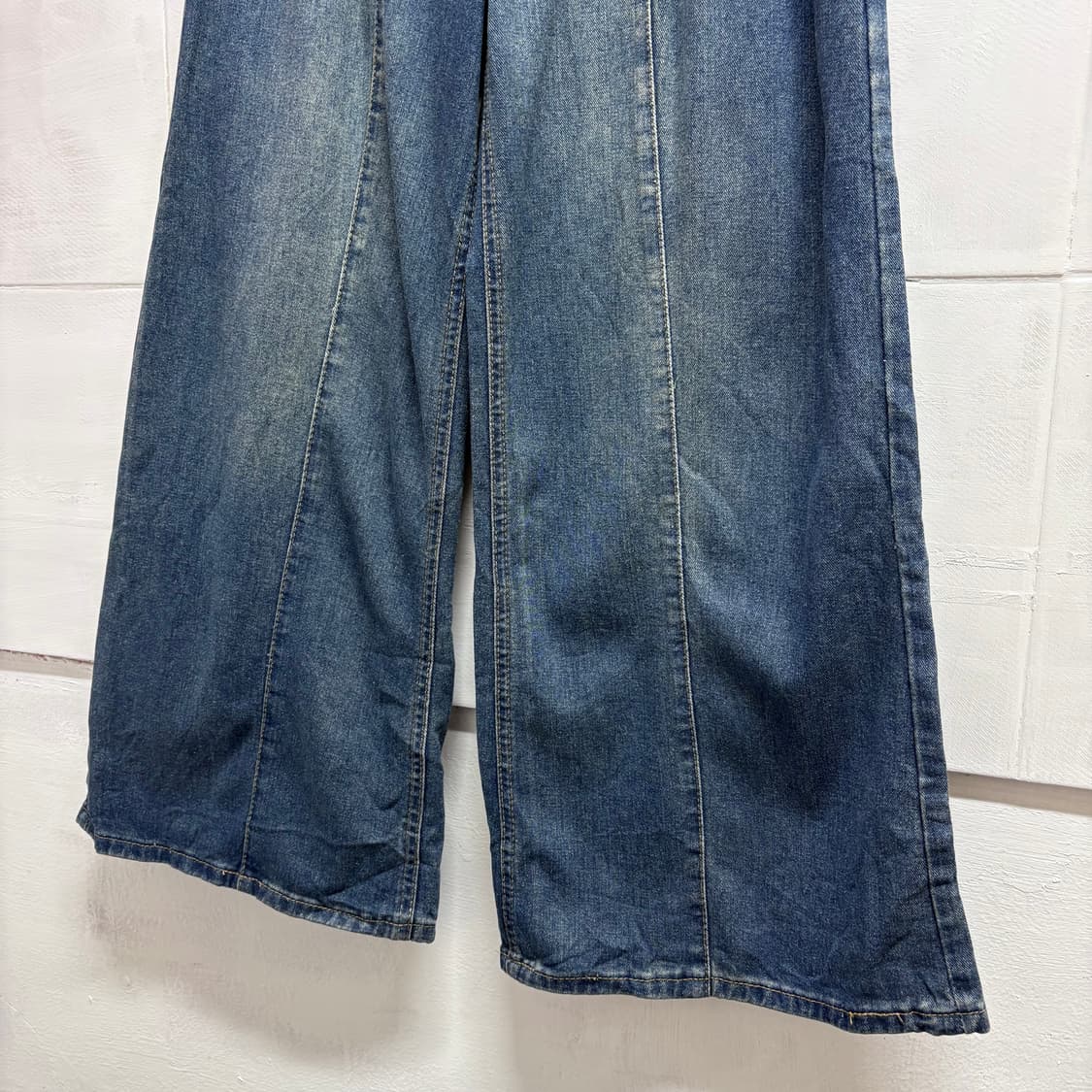 핀턱 데님 와이드 팬츠 (JPN) 상품이미지3