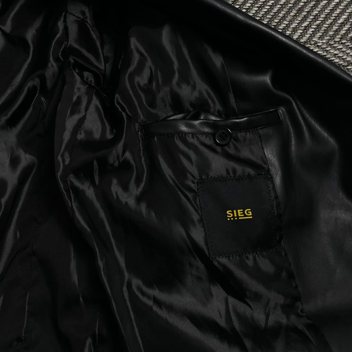 지이크 비건 레더 라이더 가죽 자켓 블랙y 3978 상품이미지6