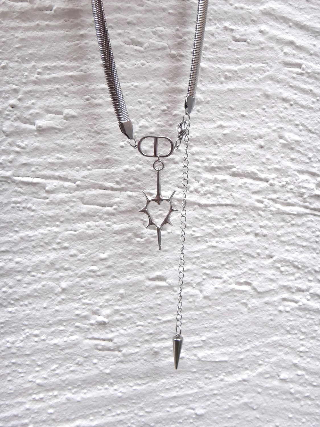 Thorny heart layered necklace 상품이미지4