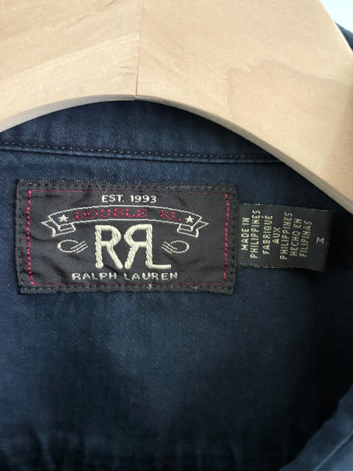 RRL 더블알엘 인디고 코튼 린넨 새틴 워크 셔츠 상품이미지5