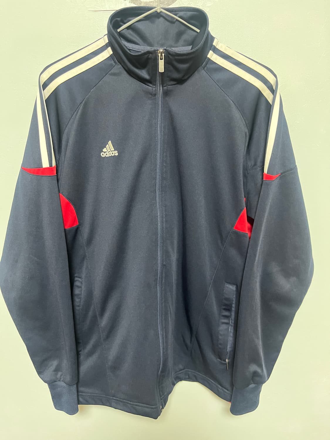 아디다스 삼선 트레이닝 집업 네이비/레드 상품이미지1