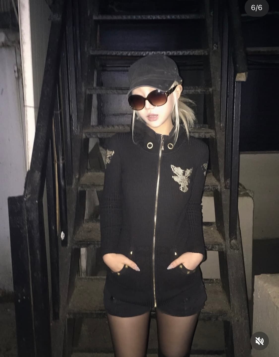 노드네피아 y2k 펀칭 니트 집업 상품이미지1