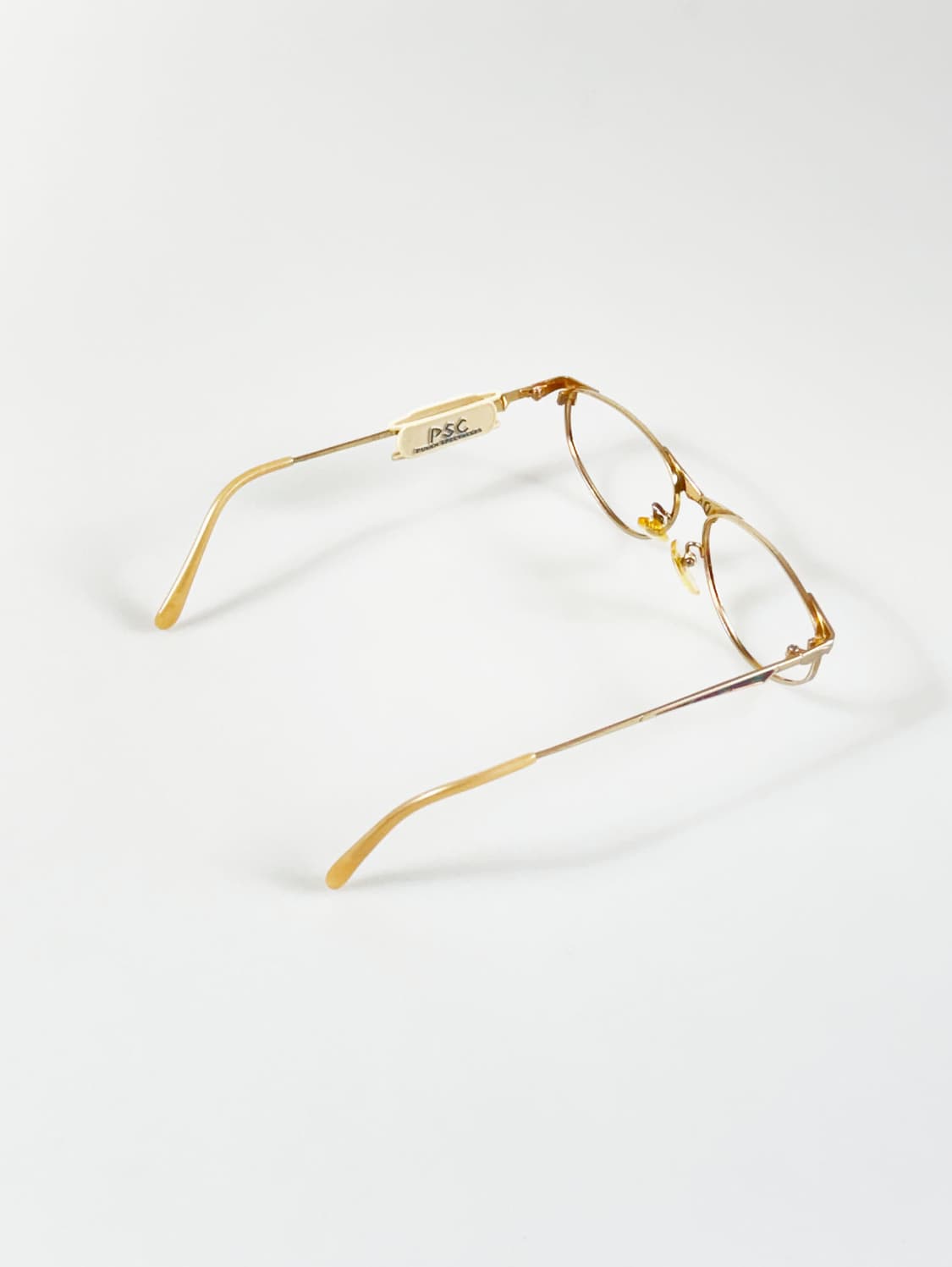 90s P.S.C FASHION 골드 메탈 슬림 스퀘어 빈티지 안경 상품이미지4