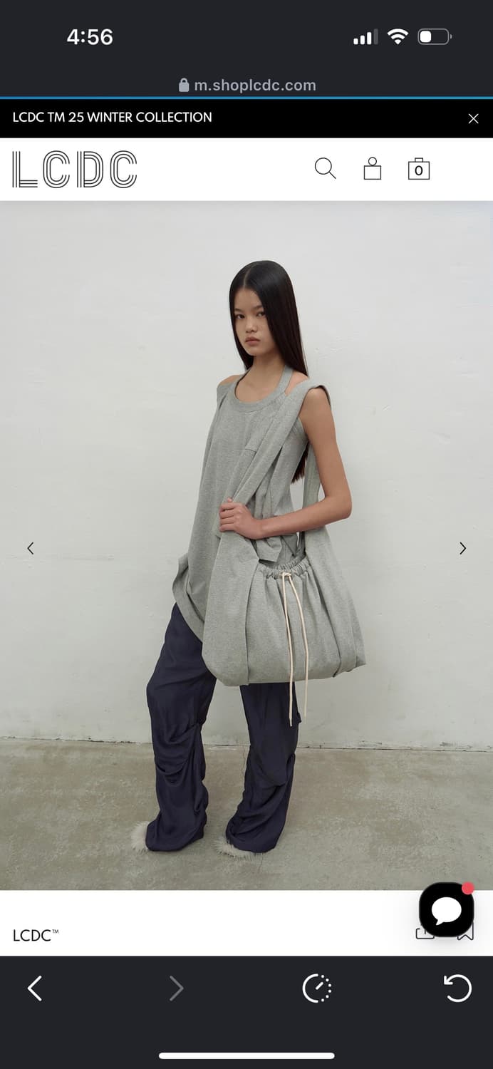 LCDC KNOT DETAIL SHOULDER BAG (GREY) 상품이미지2