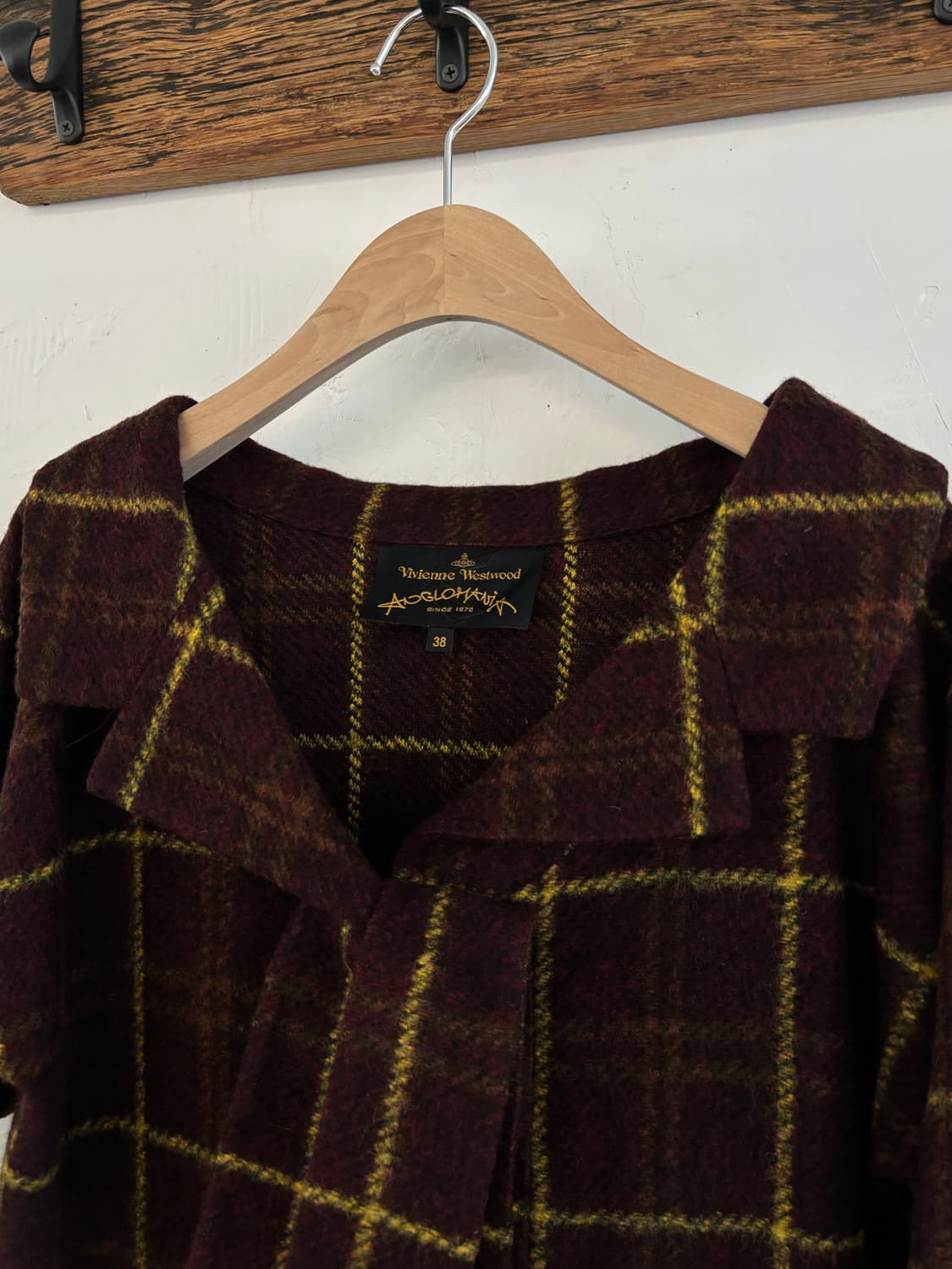 Vivienne Westwood 비비안웨스트우드 버건디 체크 울 원피스 상품이미지6