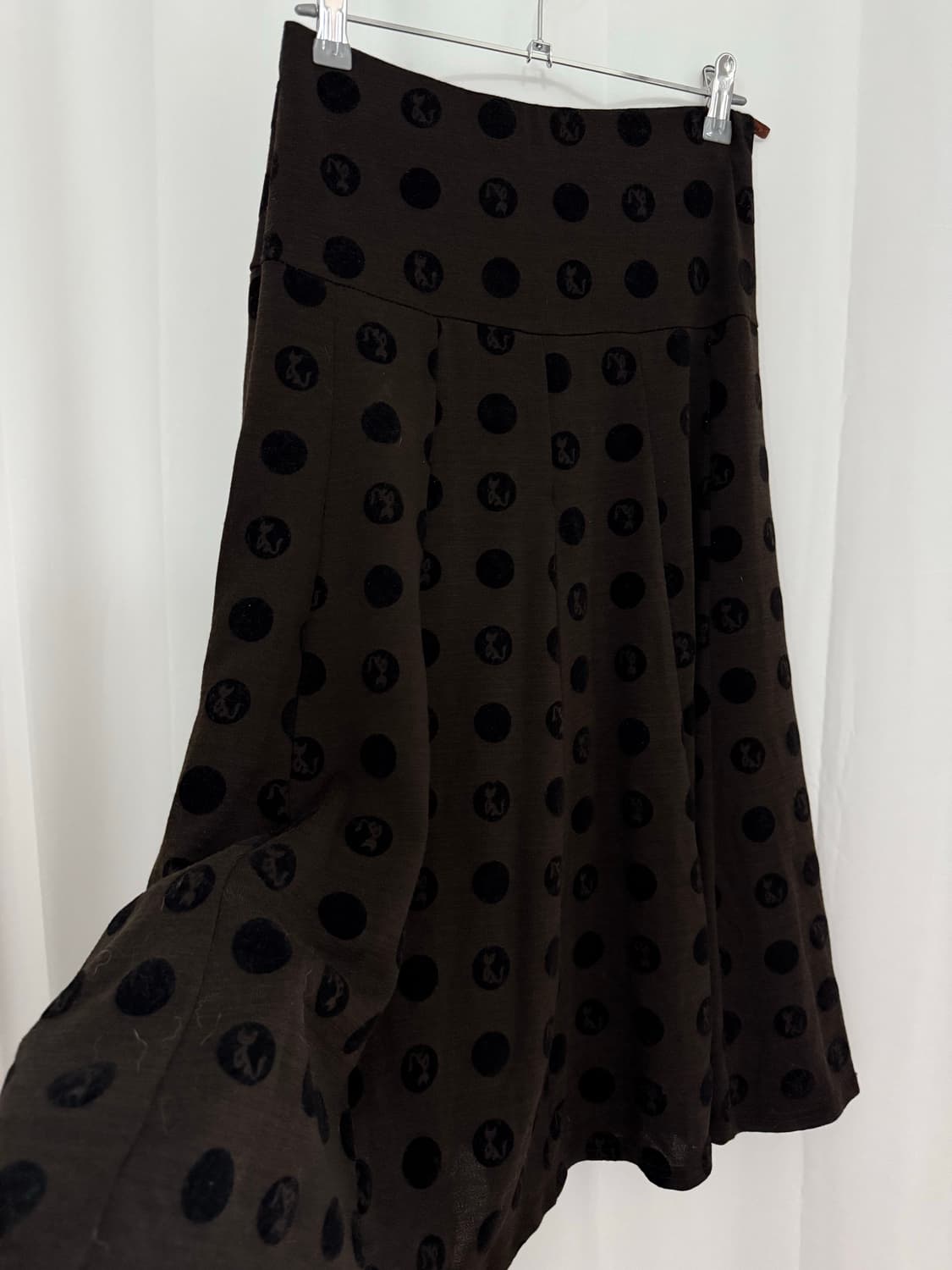 Brown dot skirt 상품이미지3