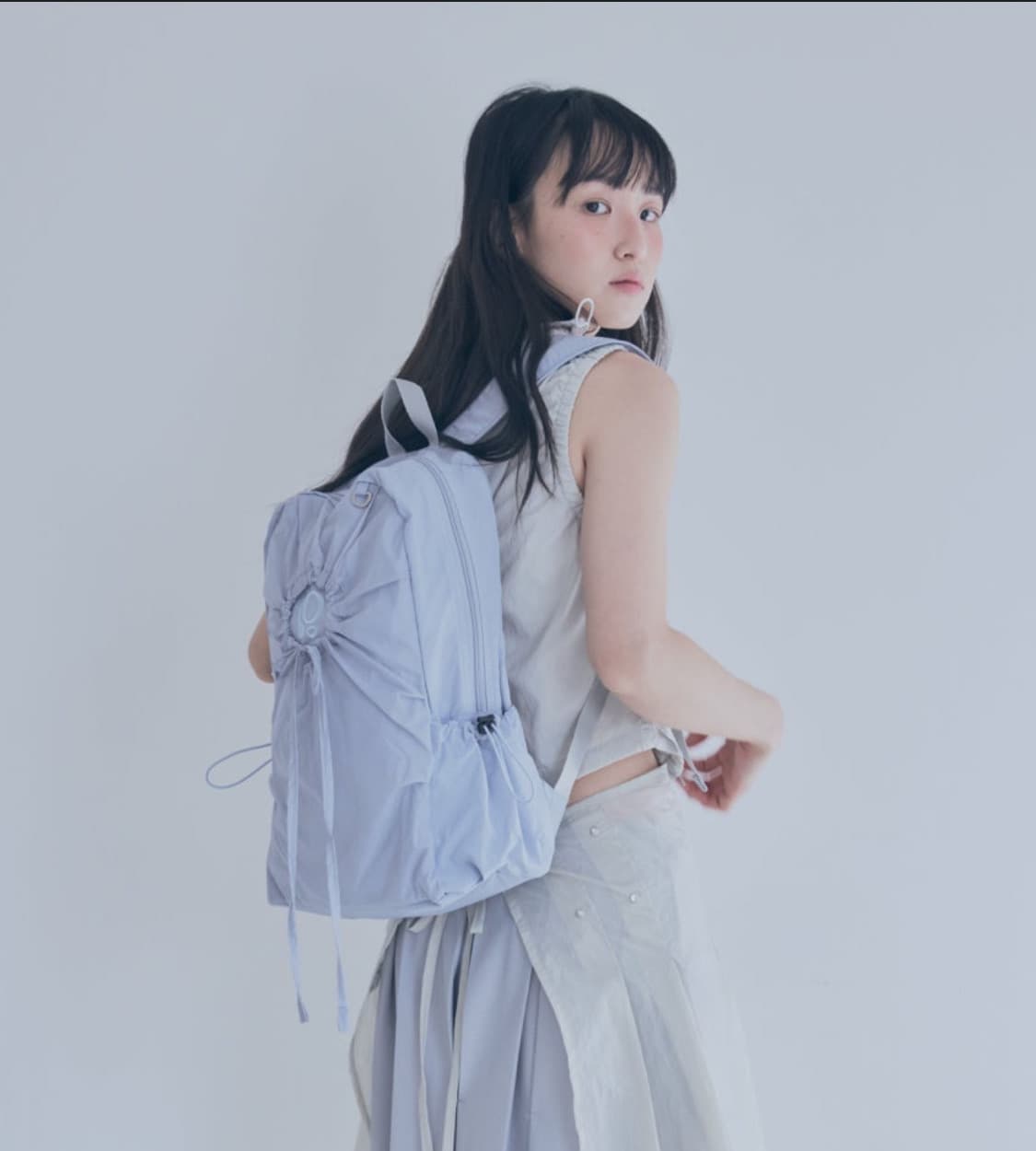 Poie 포이에 스트링백팩 블루그레이 상품이미지1