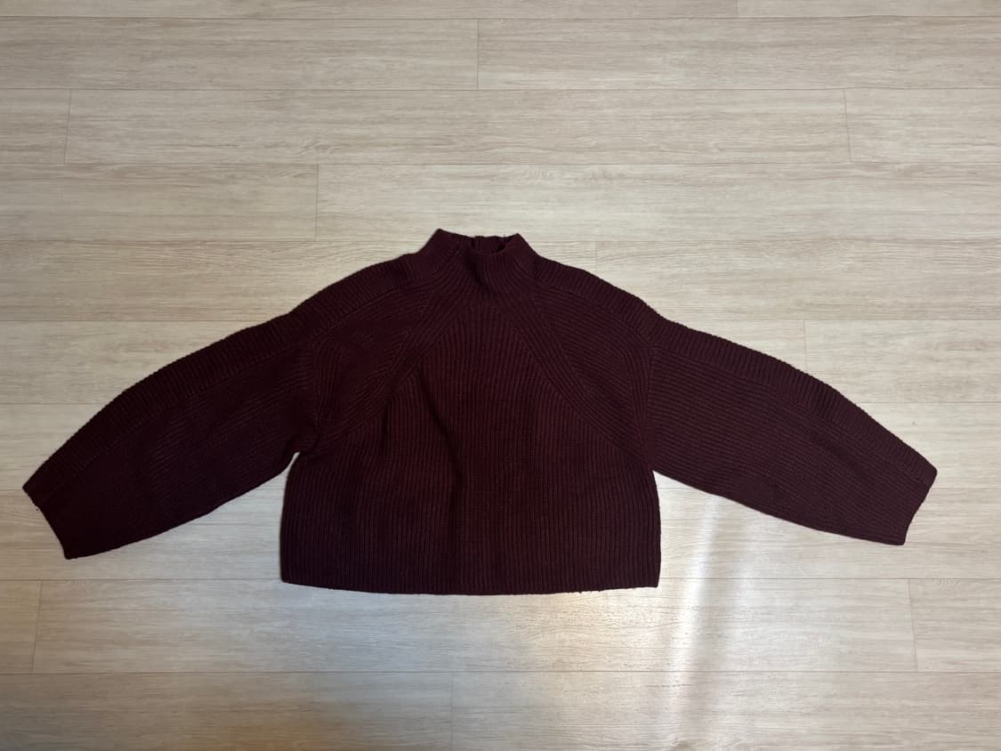 하이넥 버건디 니트 상품이미지1