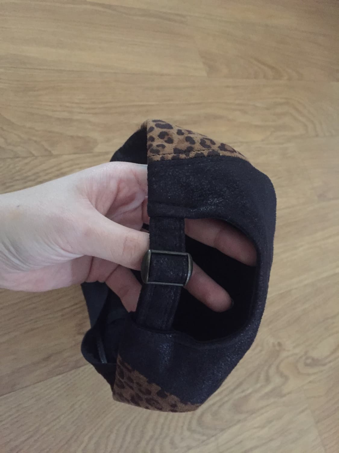 레오파드 가죽 빈티지 캡모자 상품이미지4