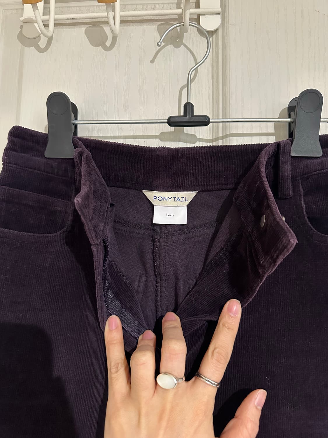 포니테일 코듀로이 팬츠 퍼플 컬러 상품이미지3
