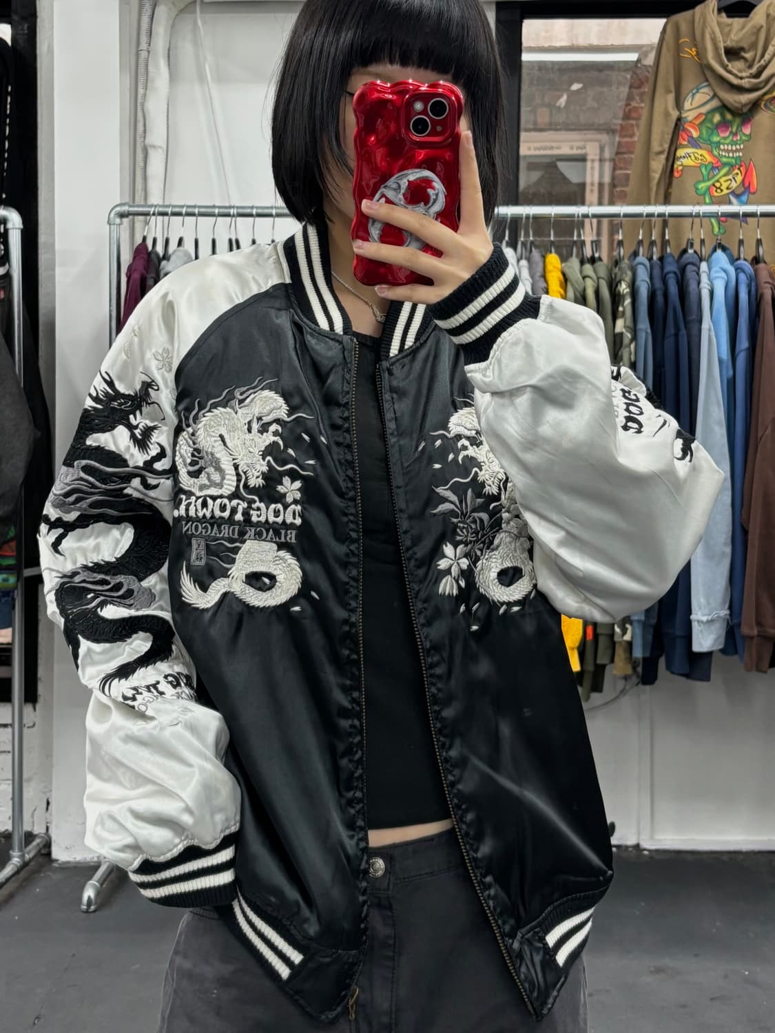 도그타운 블랙 드래곤 퀄팅 스카잔 자켓 상품이미지3