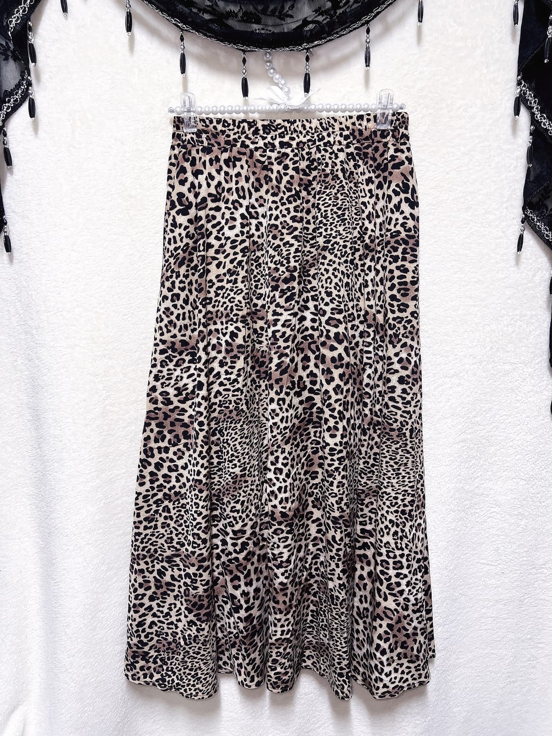 레오파드 호피 애니멀패턴 맥시롱스커트 갸루 펑크 오리엔탈 너드 그런지 상품이미지6