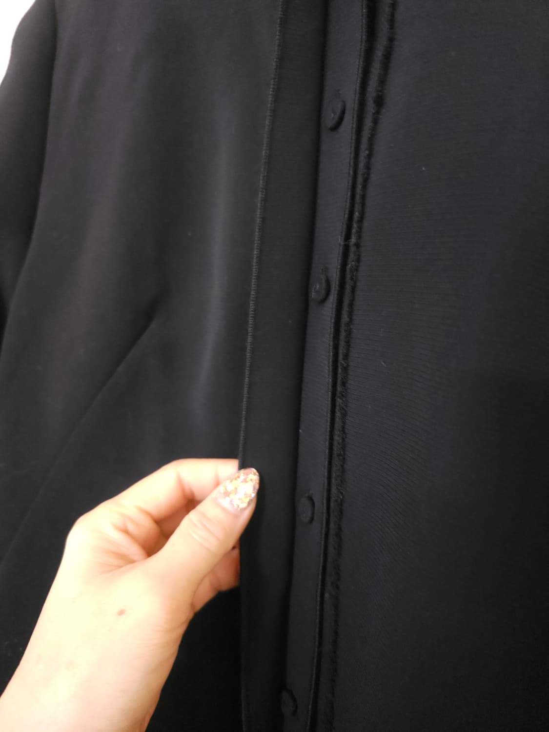 새상품)미샤 실크배색 차이나넥 블라우스 상품이미지5