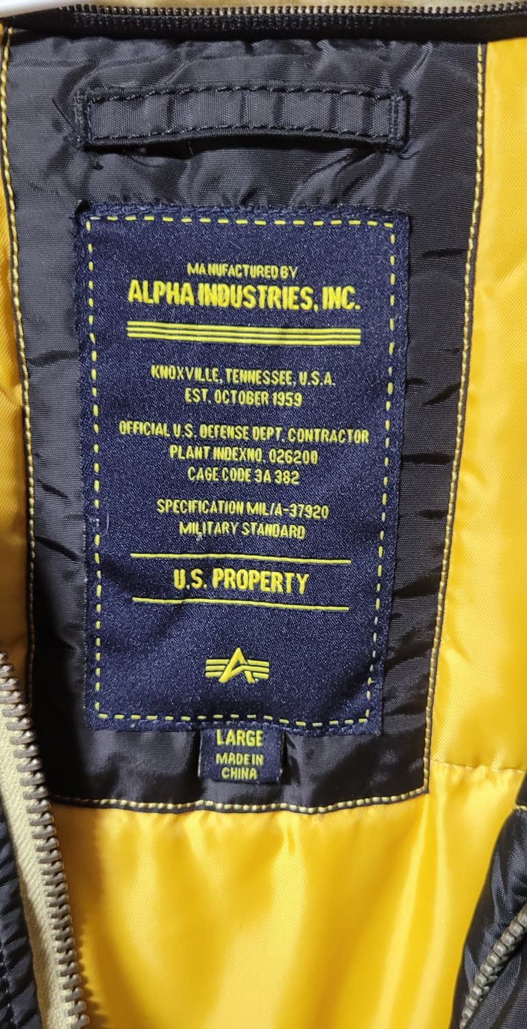 알파인더스트리 N-3B 블랙 L 상품이미지3