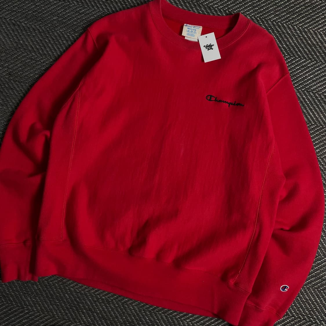 챔피온 리버스위브 미니멀 레드 스웻 셔츠y 3631 상품이미지1
