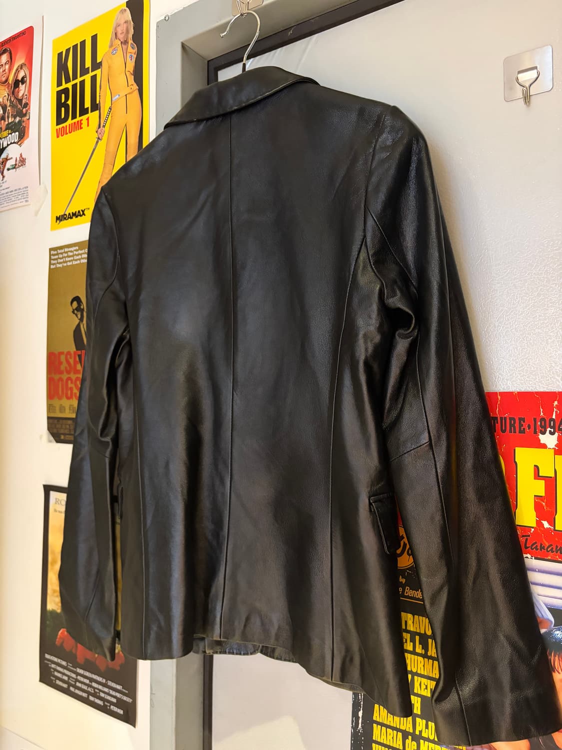 스티치 양가죽 레더 블레이저 상품이미지4