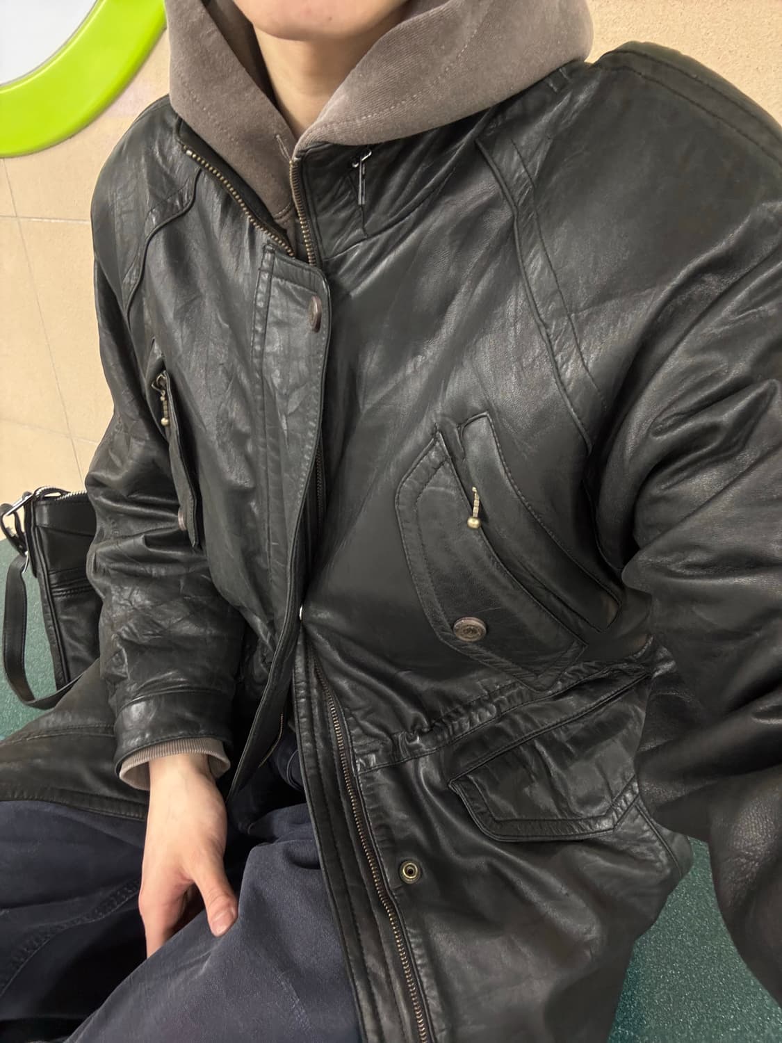 vtg lambskin field jacket 상품이미지5