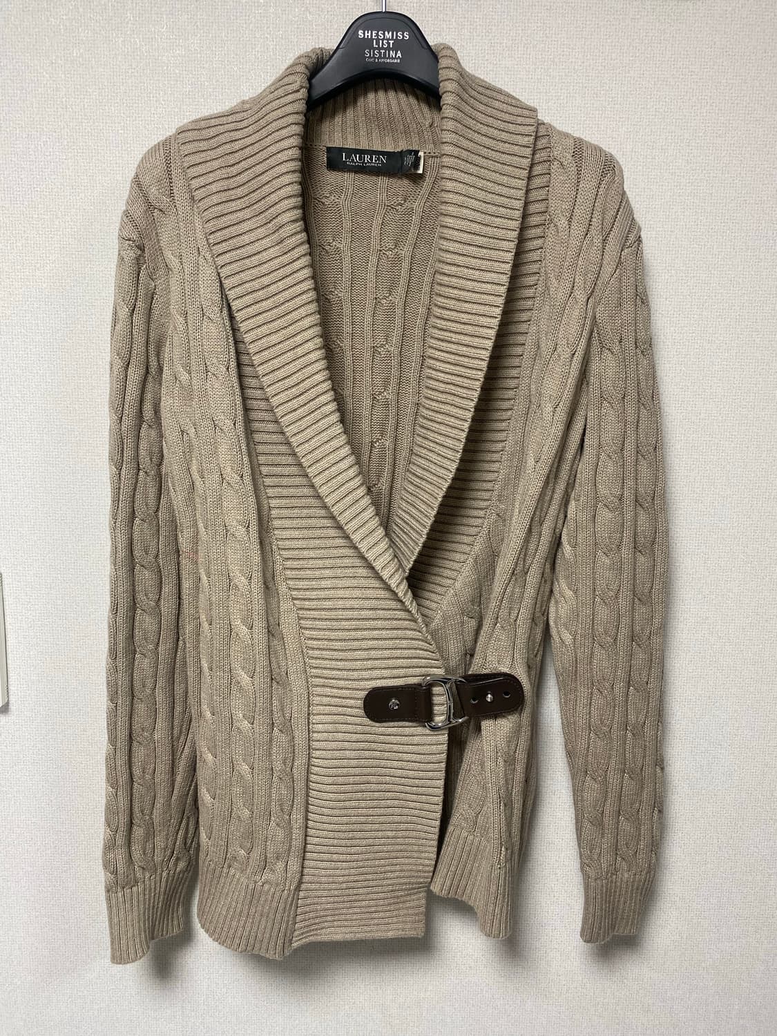 랄프로렌 숄 카라 케이블 니트 가디건 상품이미지2