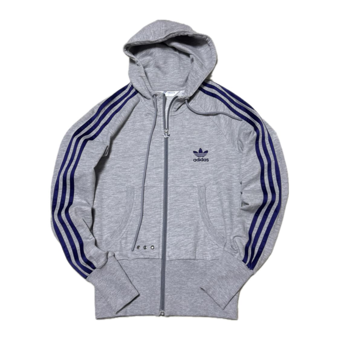 아디다스 그레이 퍼플 후드집업  상품이미지1